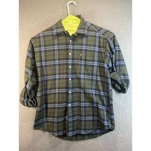 Tommy‎ Hilfiger Flannel Plaid Knit  Heavy Mens Large